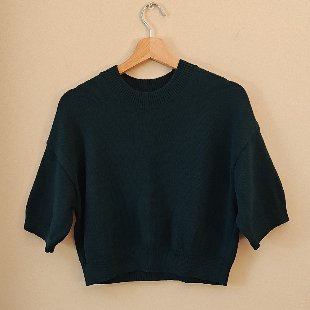 Banana Republic Marine Blue/Green Crew Neck Sweater